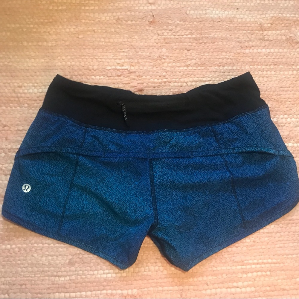 Limited Edition Lululemon Blue Speed Up Shorts